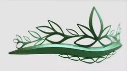 Crown tiara with leaves 3D print model