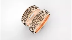 Flowers ornament rings  3D print model