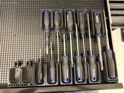 Grid10 Screwdriver Trays and Support - Free 3D Print Model