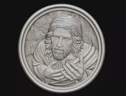 Jesus Praying Medallion PROMO PRICE 3D print model