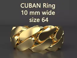 cuban ring 10 mm wide size 64 3D print model