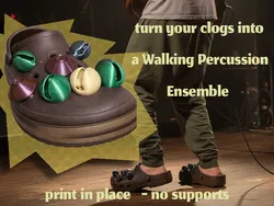 PIP Clog Sleigh Bell + Hi-hats charms
