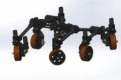 Rocker Bogie Suspension with FRC Components