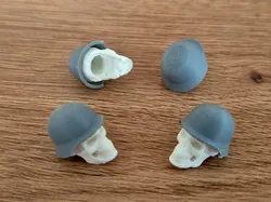 Skull with helmet Valve Caps - Free 3D Print Model