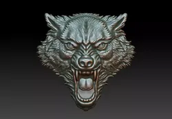 Wolf head 3D print model