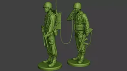 American engineer soldiers ww2 SCR-300 A9 3D print model