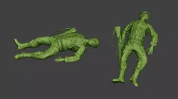 American soldier ww2 killed A11 3D print model