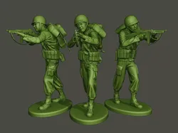 American soldier ww2 Shoot Stand A2 3D print model