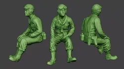 American Tank Crew unit ww2 Sit4 ATC1 3D print model