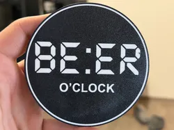 Beer O´Clock coaster  - Free 3D Print Model
