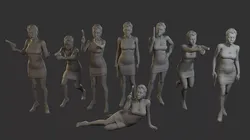Female Spy Agent FSA1 Pack 1 3D print model