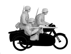 german motorcycle team 3D print model