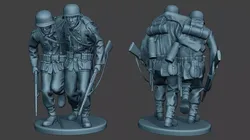 German soldier ww2 help wounded G5 3D print model