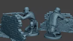 German soldier ww2 shoot cover G5 3D print model