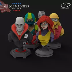 GI JOE Madness Collection busts  3D Model Pack