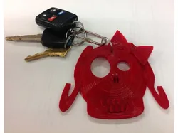 Girly Skull Keychain