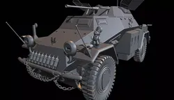 SDFKZ222 truck tanks 3D print model