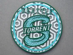 Seattle Torrent Hockey mosaic round - Free 3D Print Model