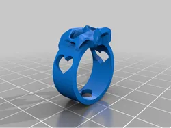 Skull Heart Ring