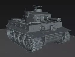 Tank Tiger I Heavy Tank WWII  German Military Vehicle STL  3D print model