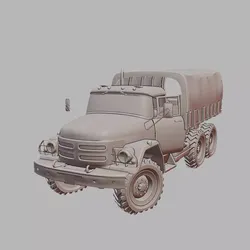 ZIL 131 6x6 Military Truck Classic Soviet Vehicle 3D Printable  3D print model