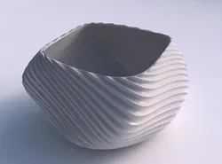 Bowl helix with bent extruded lines 3 3D print model