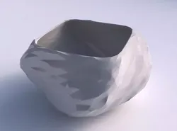 Bowl helix with low-polygon 3D print model
