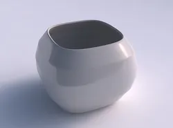 Bowl semi-quadratic with horizontal sections 3D print model