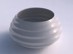 Bowl squeezed twisted with curved horizontal sections 3D print model