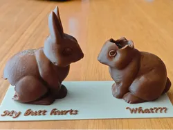 “My Butt Hurts” Chocolate Bunny Meme - Free 3D Print Model