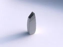 Vase bent rectangle with horizontal inverted layers 3D print model