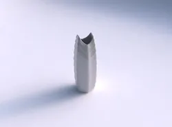 Vase double arc hexagon with horizontal inverted layers 3D print model