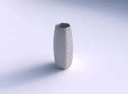 Vase hexagon with grid piramides 3D print model