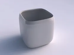 Vase quadratic stumpy with small horizontal sections 3D print model