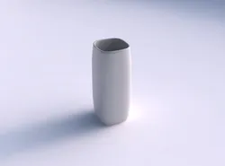 Vase quadratic tall with horizontal sections 3D print model