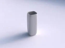 Vase quadratic tall with small horizontal sections 3D print model