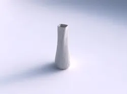 Vase semi quadratic with fine organic cells 3D print model