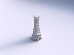 Vase squeezed and bent hexagon 2 with cracked and twisted org... 3D print model
