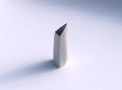 Vase tipped triangle with diagonal grid plates 3D print model