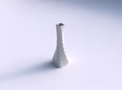 Vase twisted squeezed rectangle with relaxed large twists 3D print model