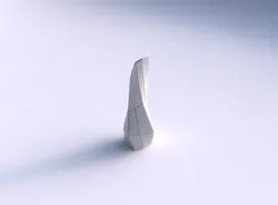 Vase twisted top bent rectangle 2 with huge plates 3D print model