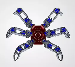 18 Servo Hexapod Robot Chassis SG90 SG92R Compatible  3D print model