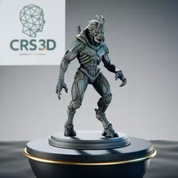 Insectoid Alien Statue - Sci-Fi Creature Warrior 3D print model
