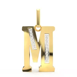 M  SCRIPT DIAMOND PENDANT 3D print model