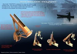 Rod holder for trapper canoe