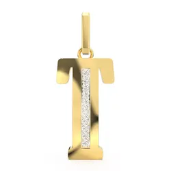 T SCRIPT DIAMOND PENDANT 3D print model