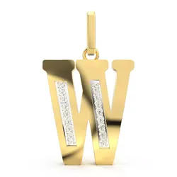 W SCRIPT DIAMOND PENDANT 3D print model