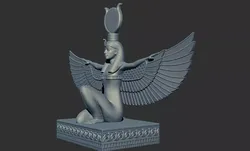 Egyptian goddess ISIS Statue wings 3D Printable  v 1 3D print model