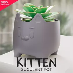 KITTEN POT - PLANTER - PLANT FOR 3D PRINT 3D print model