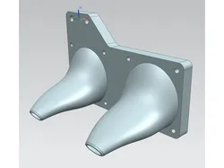 Lulzbot dual extruder double fan mount